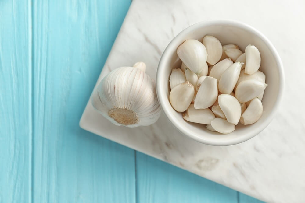 Raw garlic, which can burn the skin